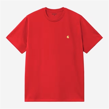 Carhartt WIP s/s Chase T-shirt chili pepper / Gold
